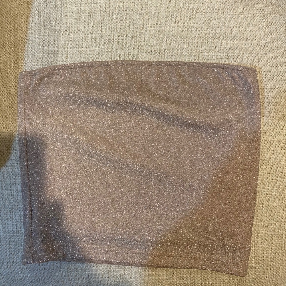 Sparkly pink tube top